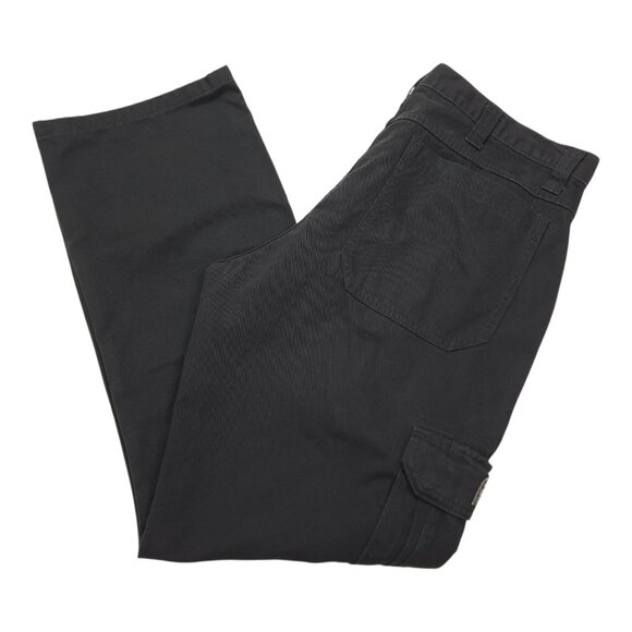 Wrangler Originals Mens Cargo Pants 34x30 Black 100% Cotton Durable Casual - Picture 1 of 8